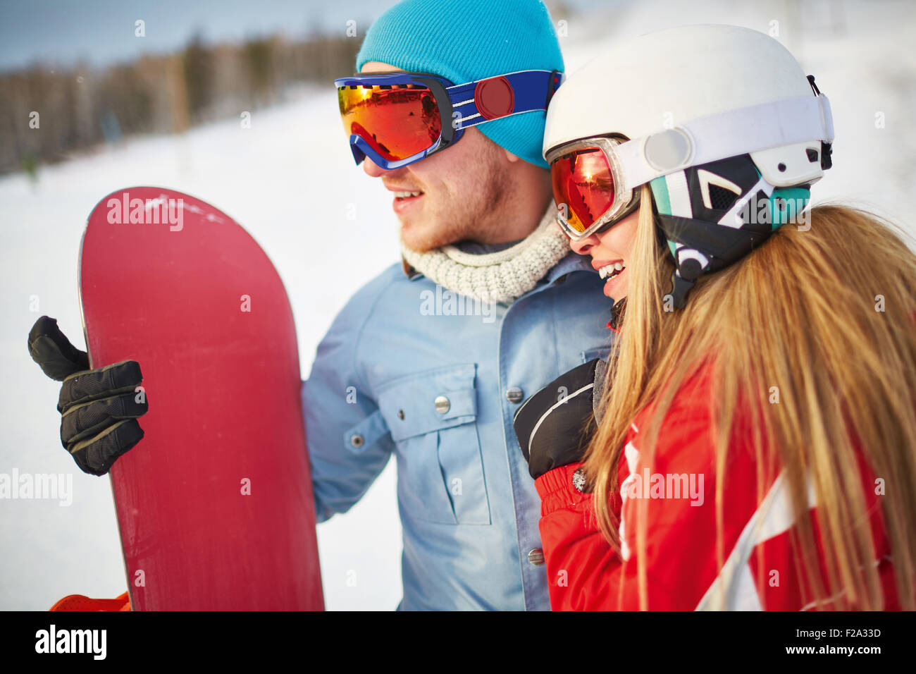 Le choix d'itinéraire pour snowboard Banque D'Images