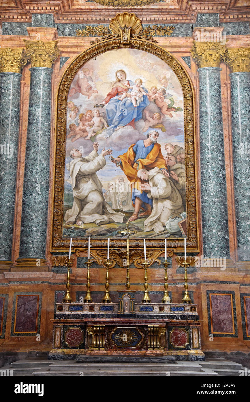 Autel dans la basilique Santa Maria degli Angeli e dei Martiri, Basilique, Rome, Latium, Italie Banque D'Images