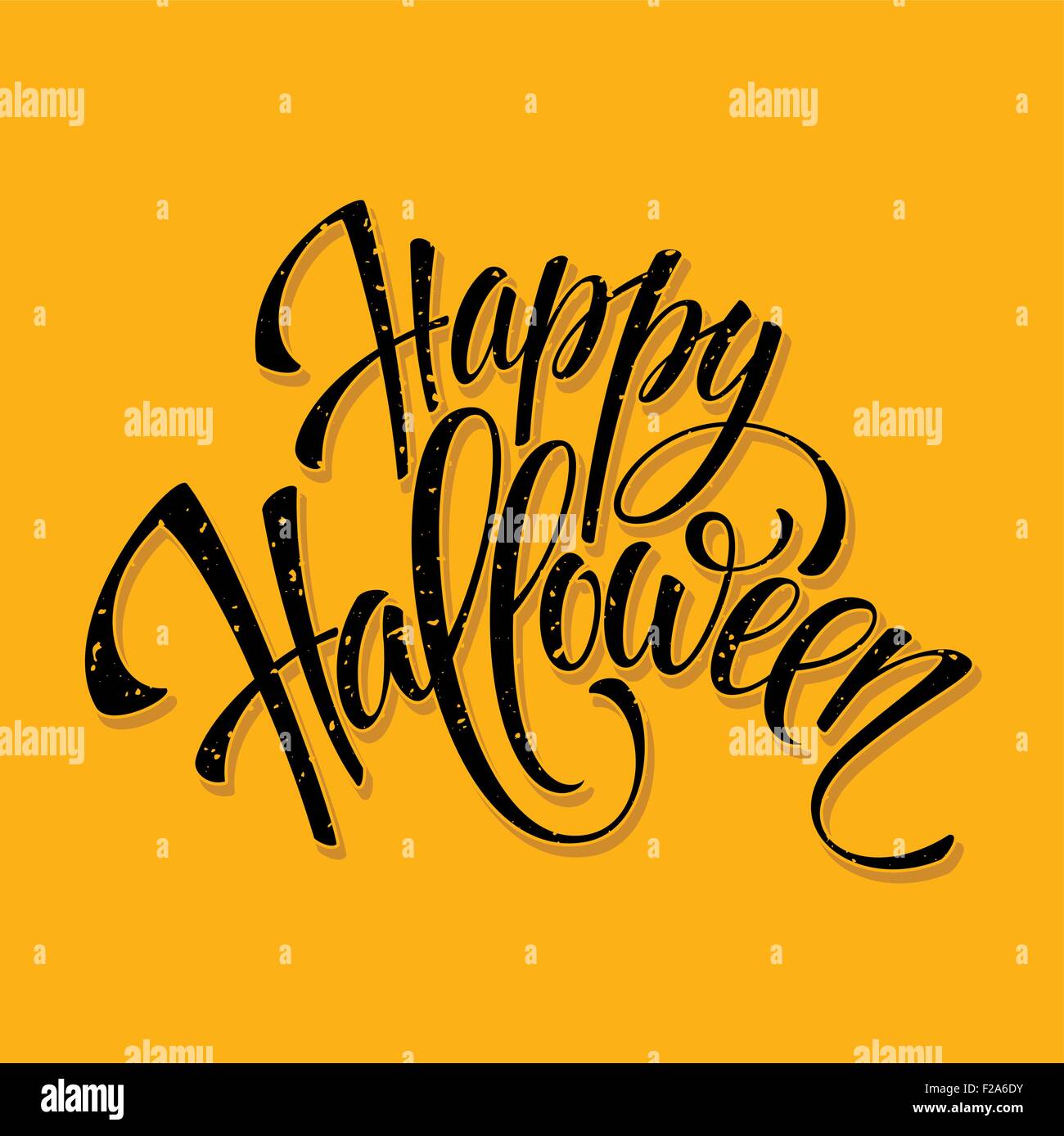 Lettrage Halloween carte de vœux. Vector illustration Illustration de Vecteur