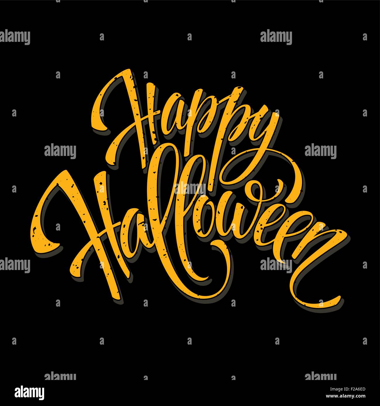 Lettrage Halloween carte de vœux. Vector illustration Illustration de Vecteur