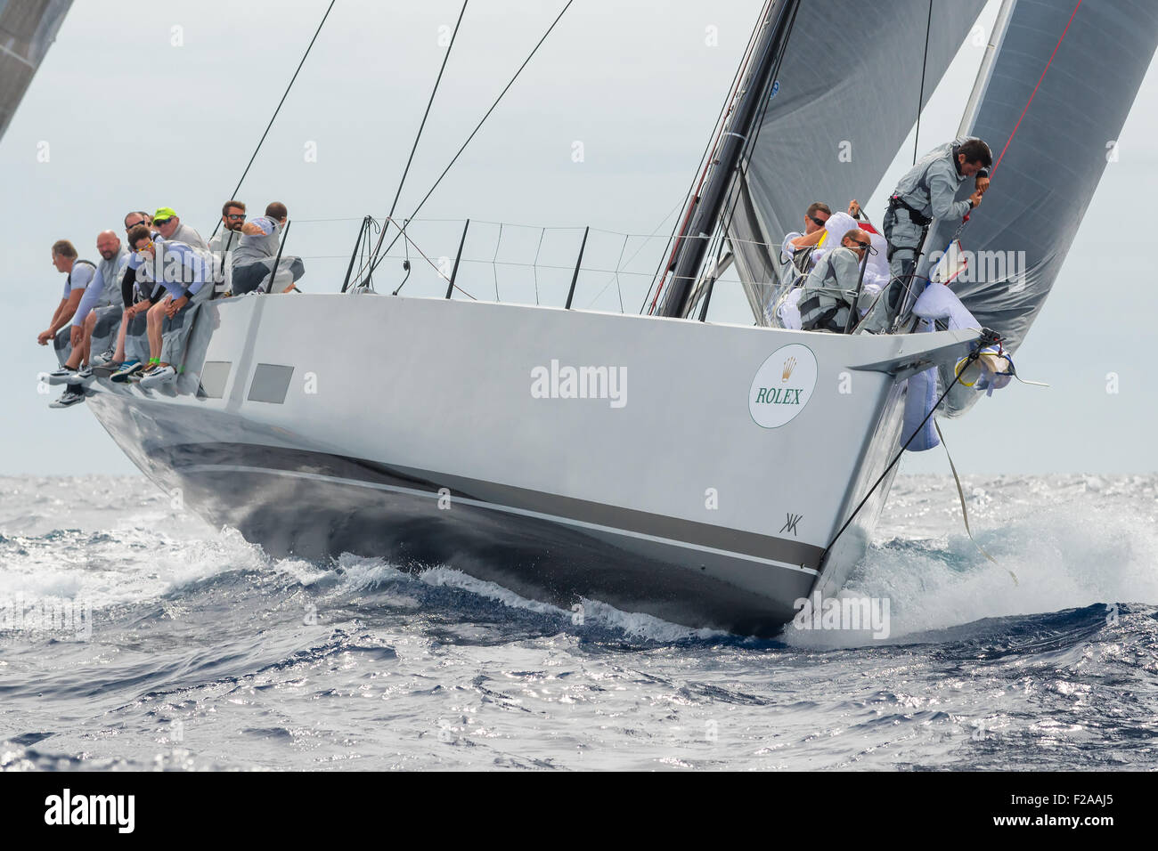 Maxi Yacht Rolex Cup 2015 sail boat race. Porto Cervo, Sardaigne, Italie Banque D'Images