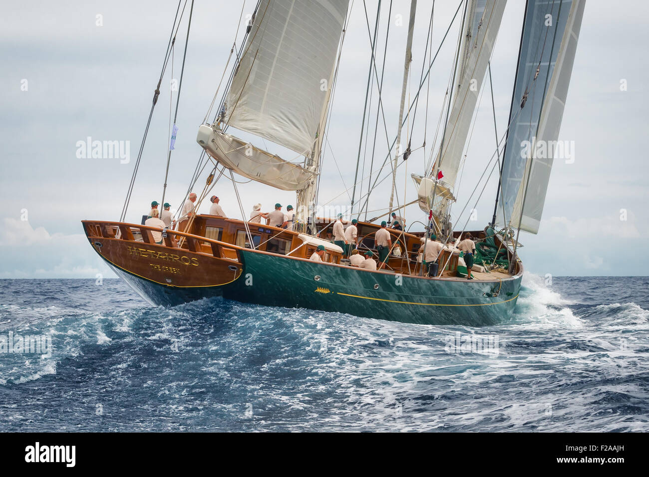 Maxi Yacht Rolex Cup 2015 sail boat race. Porto Cervo, Sardaigne, Italie Banque D'Images