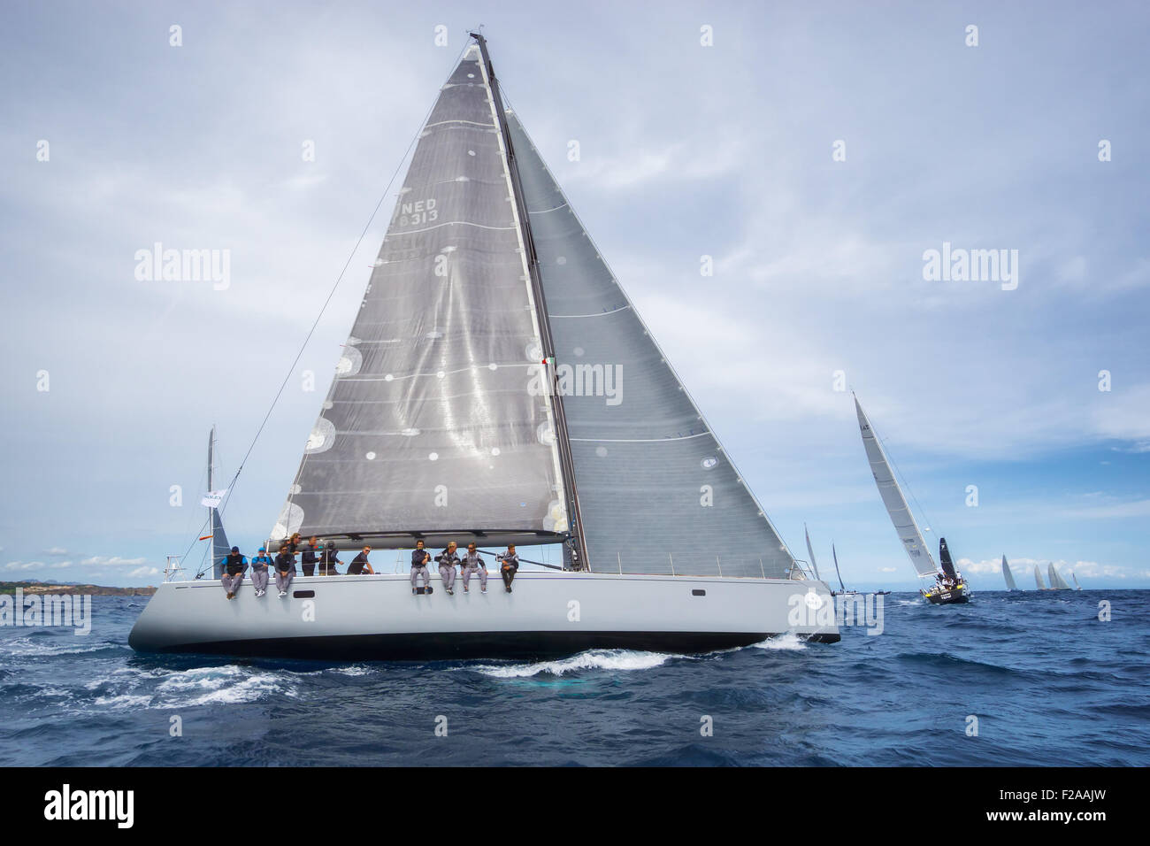 Maxi Yacht Rolex Cup 2015 sail boat race. Porto Cervo, Sardaigne, Italie Banque D'Images