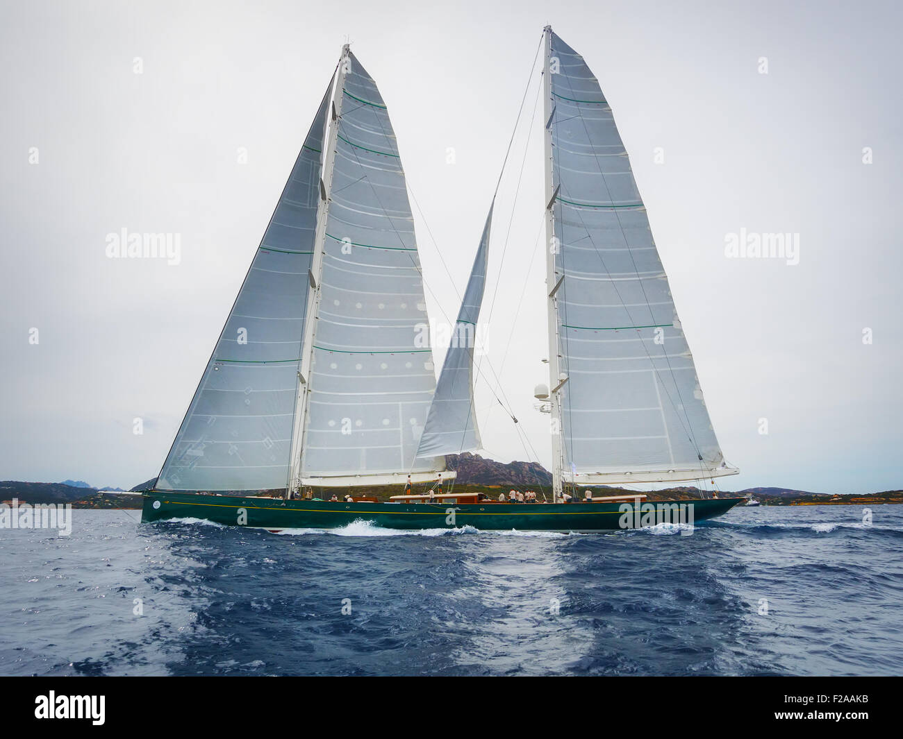 Maxi Yacht Rolex Cup 2015 sail boat race. Porto Cervo, Sardaigne, Italie Banque D'Images