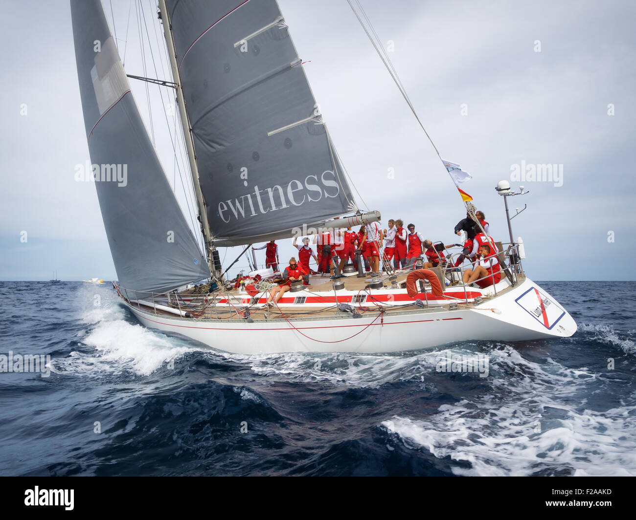 Maxi Yacht Rolex Cup 2015 sail boat race. Porto Cervo, Sardaigne, Italie Banque D'Images