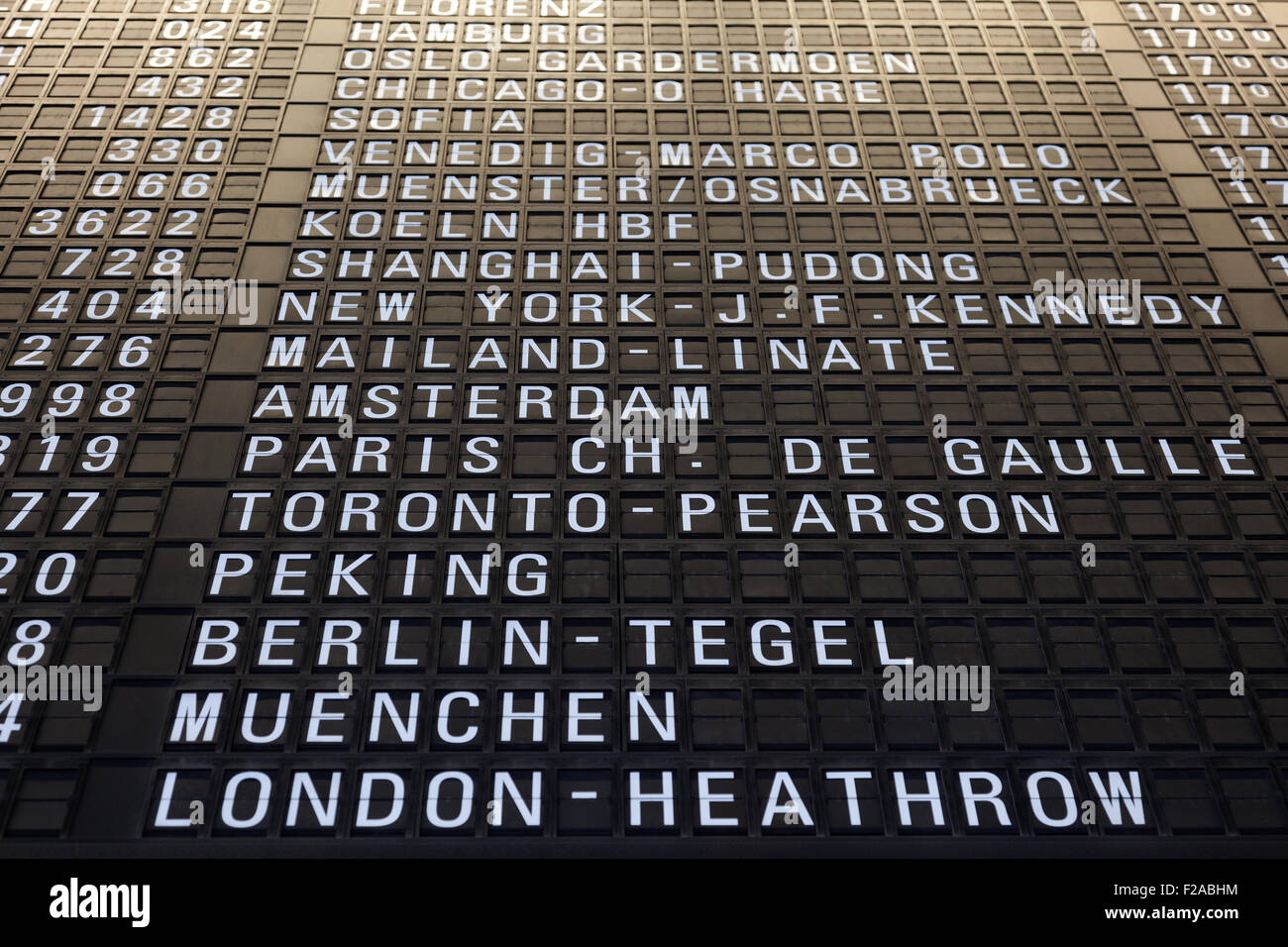 Commission d'information de vol dans l'aéroport de Francfort Banque D'Images