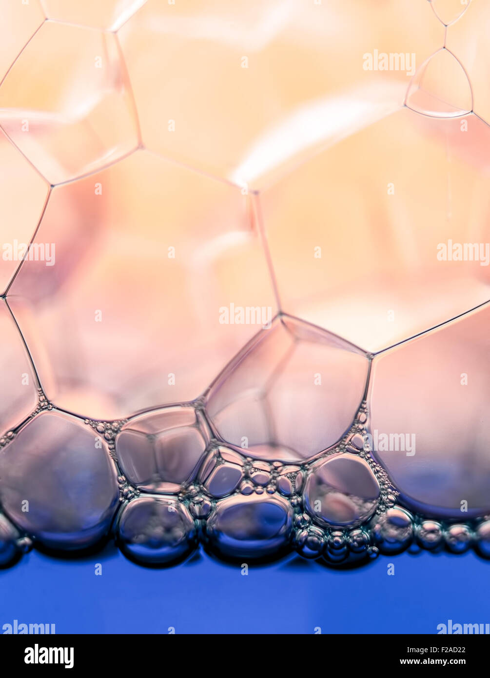 Des bulles colorées sphériques - gros plan extrême belle élégance Banque D'Images