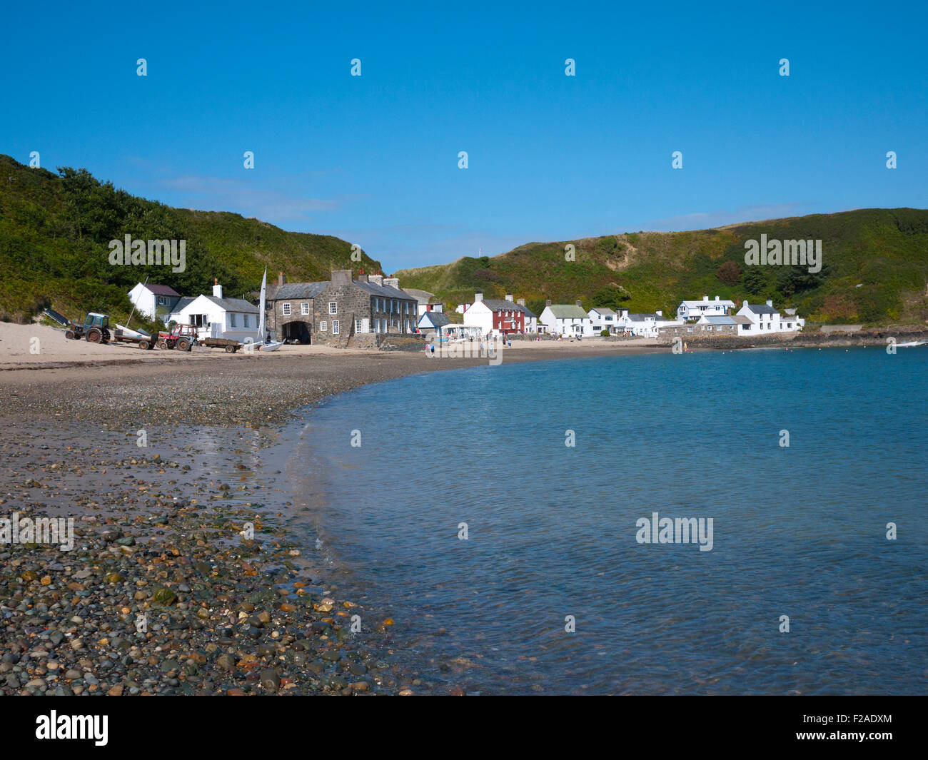 Porthdinllaen et plage, Morfa Nevin, Gwynedd, au nord du Pays de Galles, Royaume-Uni. Banque D'Images