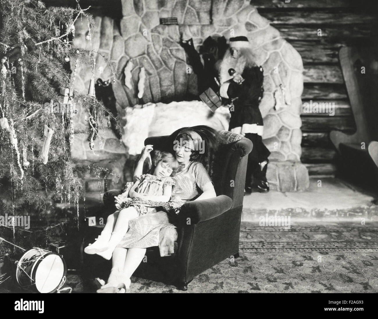 En attendant le Père Noël (OLVI008 OU__F231) Banque D'Images
