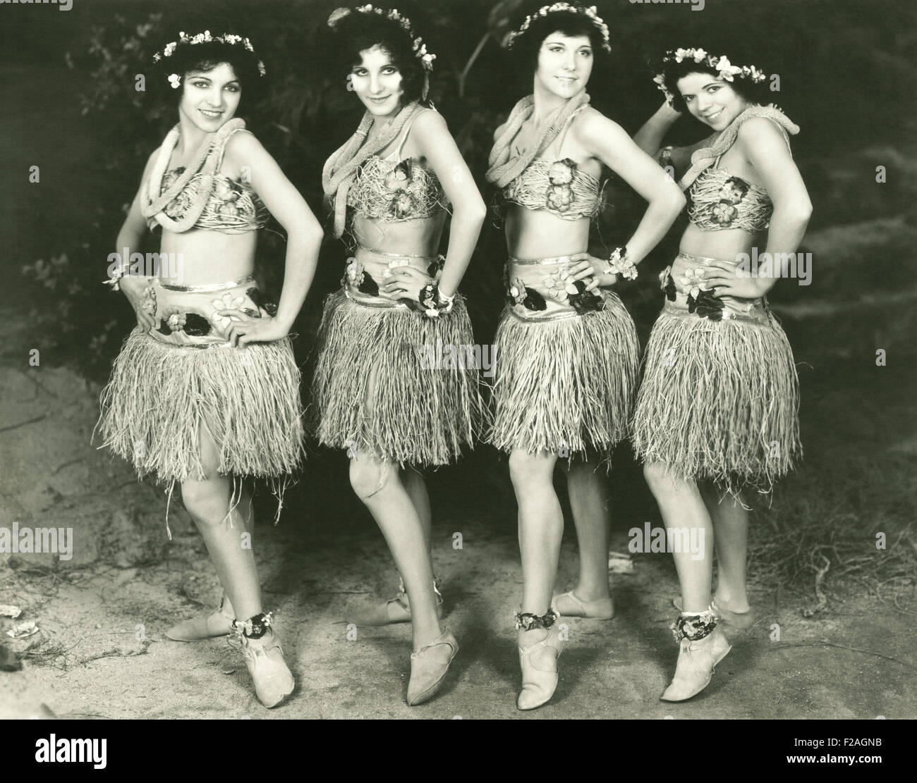 Les danseuses hawaïennes (OLVI008 OU  F090) Banque D'Images