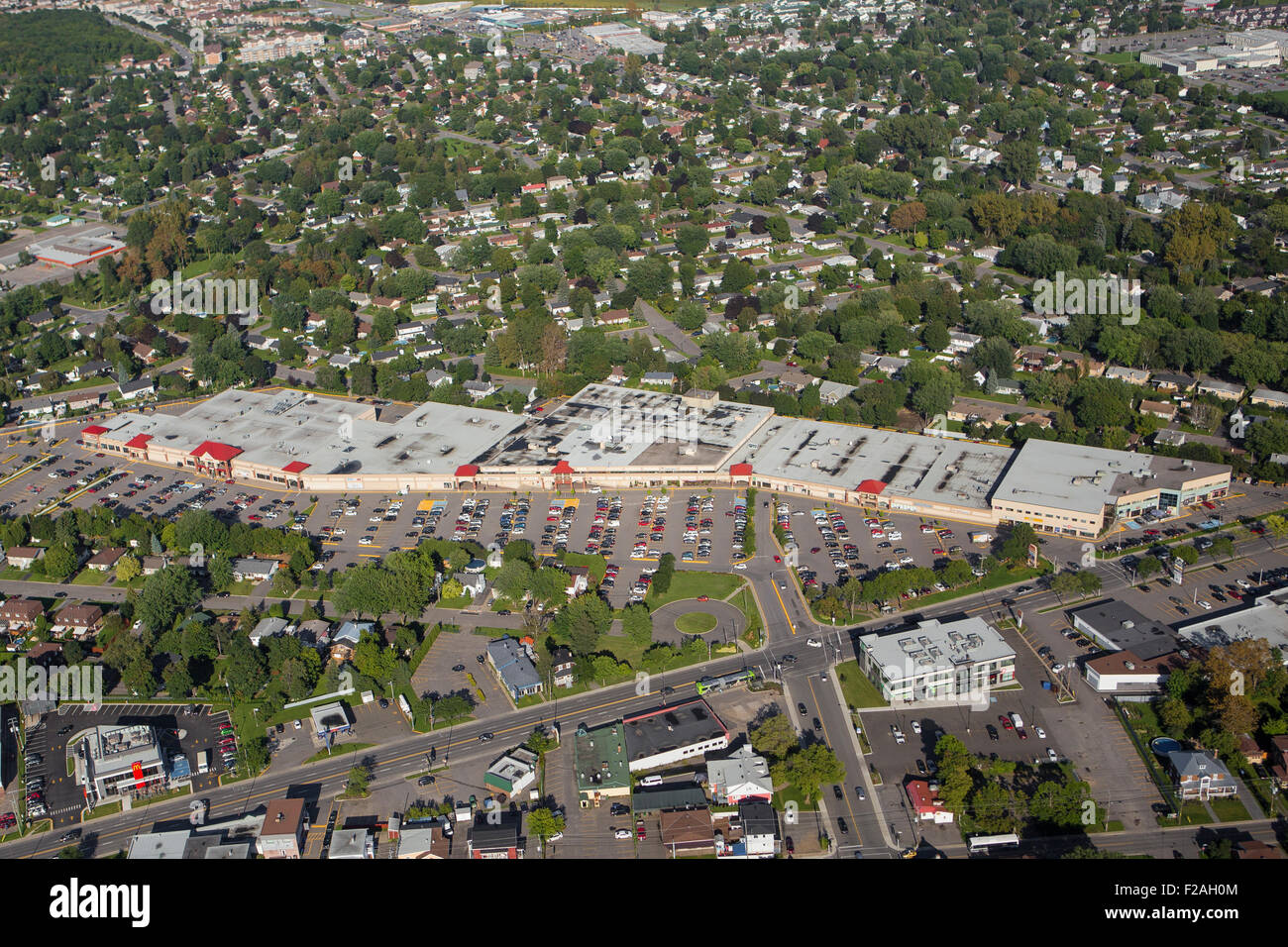Centre commercial Carrefour Charlesbourg est représentée dans cette vue aérienne de la ville de Québec Banque D'Images