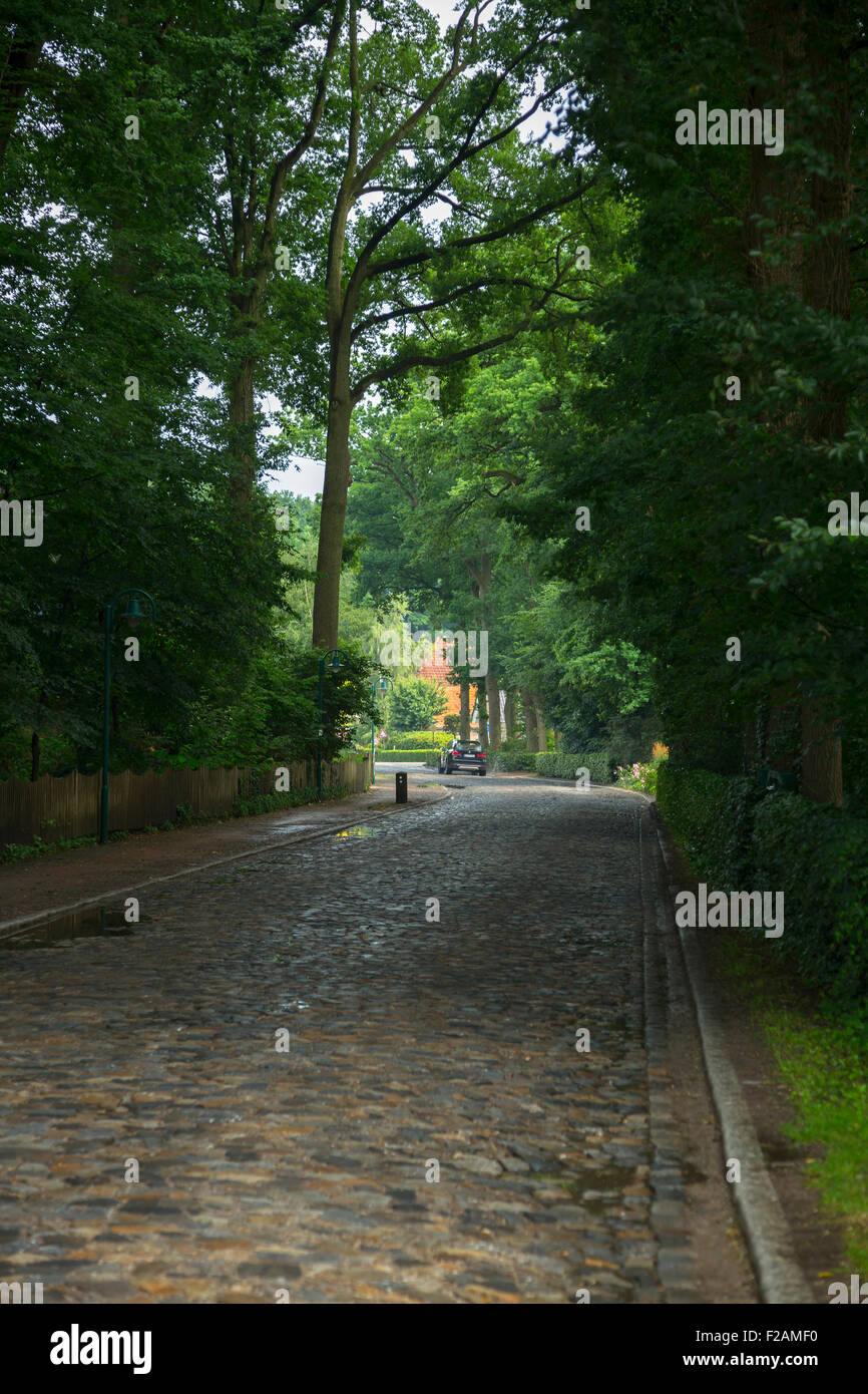 Rue de cobble Stones, Beck's, Allemagne Banque D'Images