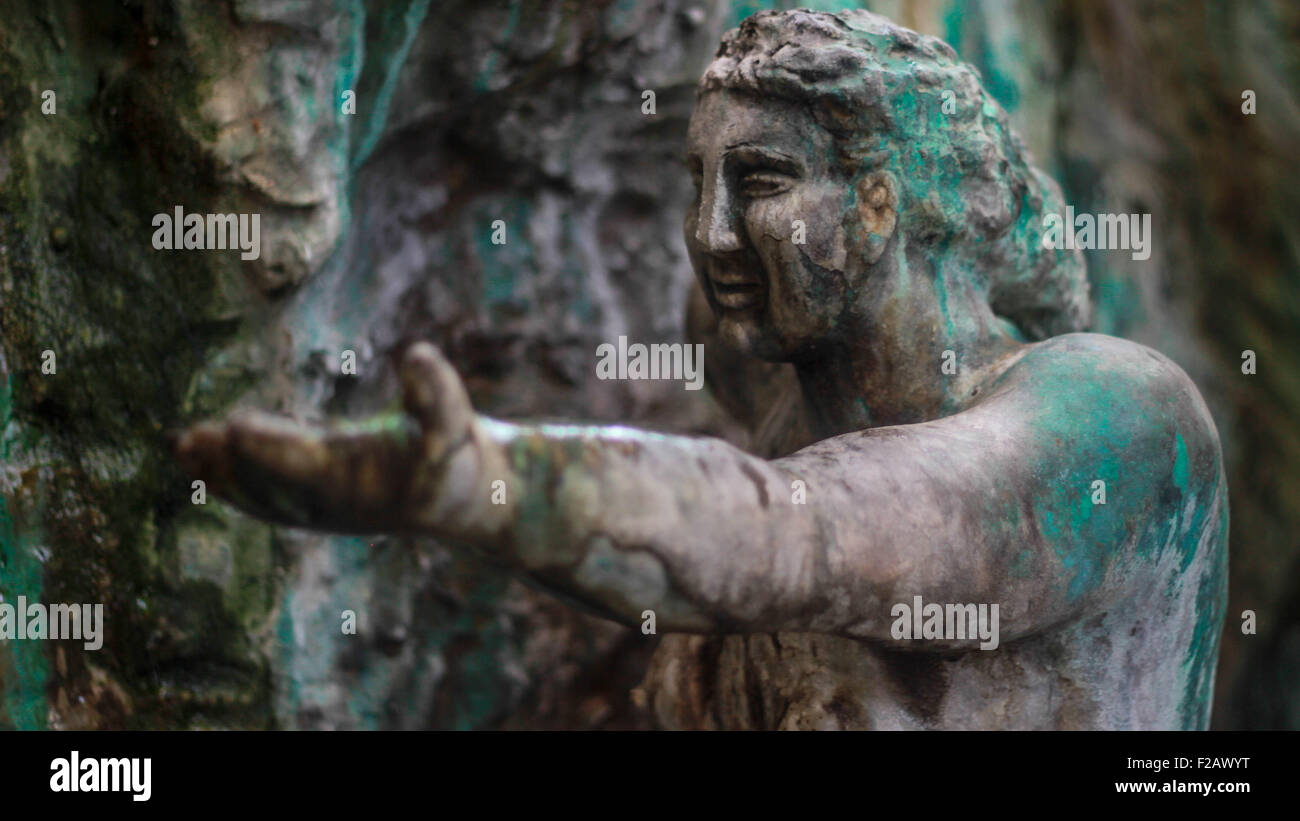 Sculpture d'une fontaine- escultura de una fuente Banque D'Images