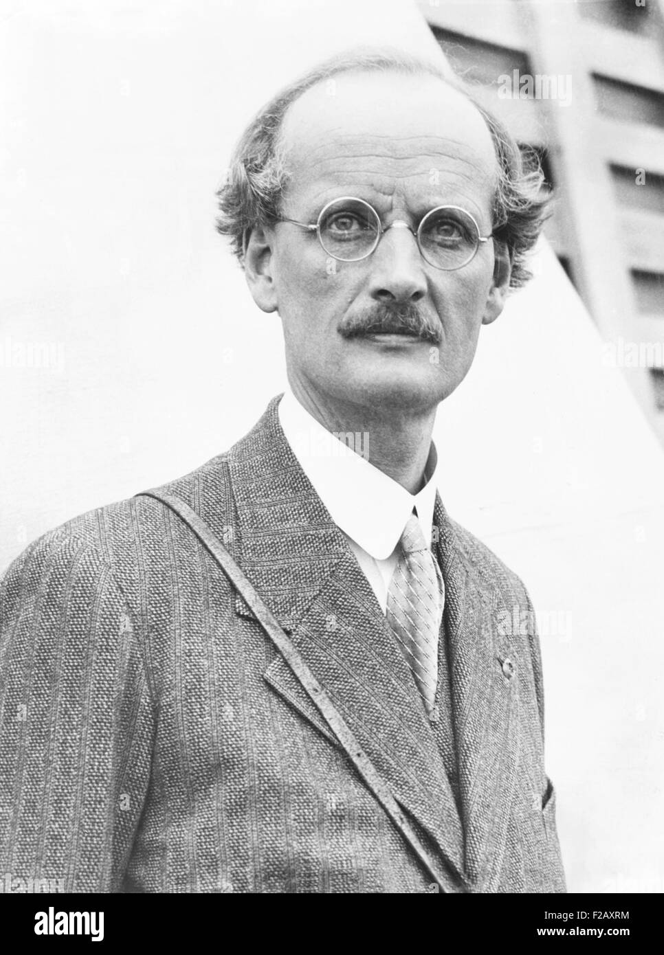 Auguste Piccard, célèbre scientifique belge deux fois dans la stratosphère en 1931 et 1932. Le 21 juin 1933, il était en route pour Chicago où un ballon expérimental il co-conçu avec son frère Jean, a été affichée à la siècle de progrès de l'exposition, la Foire mondiale de Chicago. CSU (2015  9 989) Banque D'Images