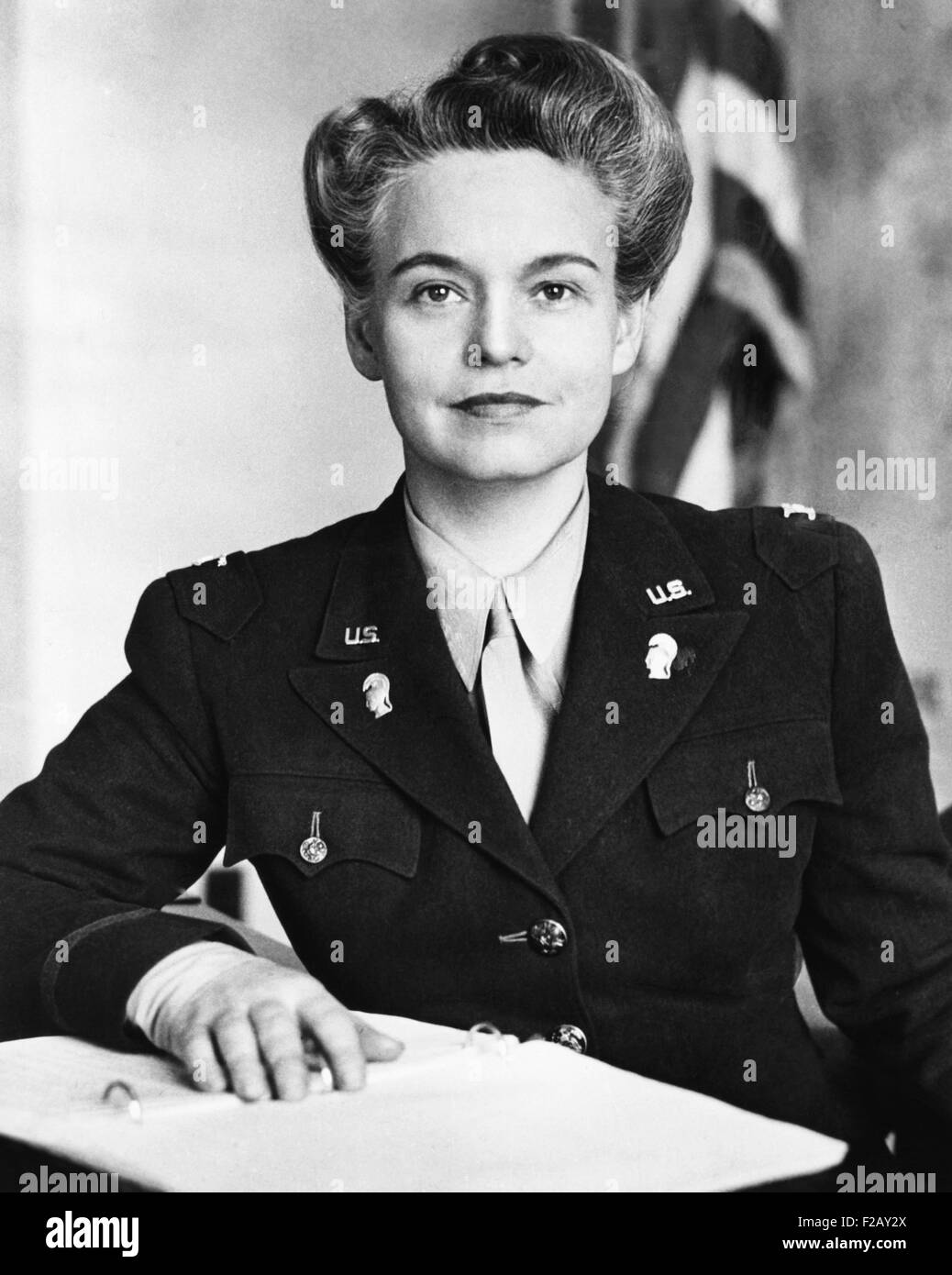 Le Colonel Oveta Culp Hobby, commandant de l'U.S. Women's Army Corps durant la Seconde Guerre mondiale. Juillet 1943-juillet 1945.  2015 CSU ( 9 900) Banque D'Images
