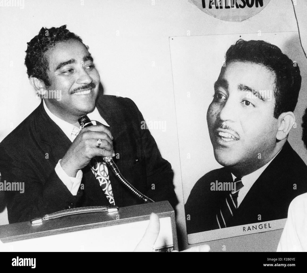 Monsieur Charles Rangel a parlé après qu'il a défait l'ancien Adam Clayton Powell Rép. démocratique en primaire. Le 23 juin 1970. Powell Banque D'Images