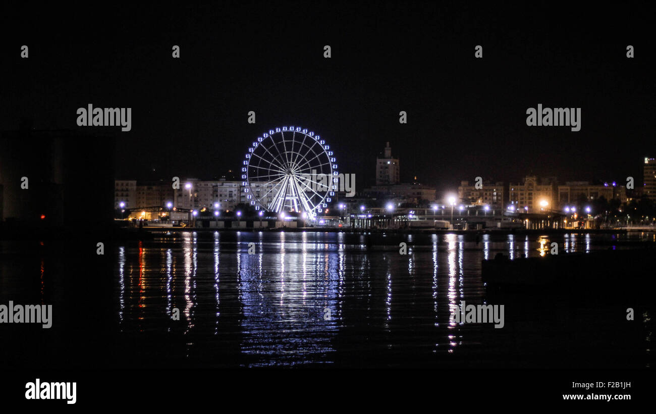 Grande roue de Malaga- Noria de Málaga Banque D'Images