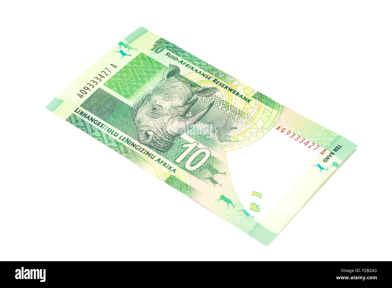 10 Rand Sud Africain isolé Banque D'Images