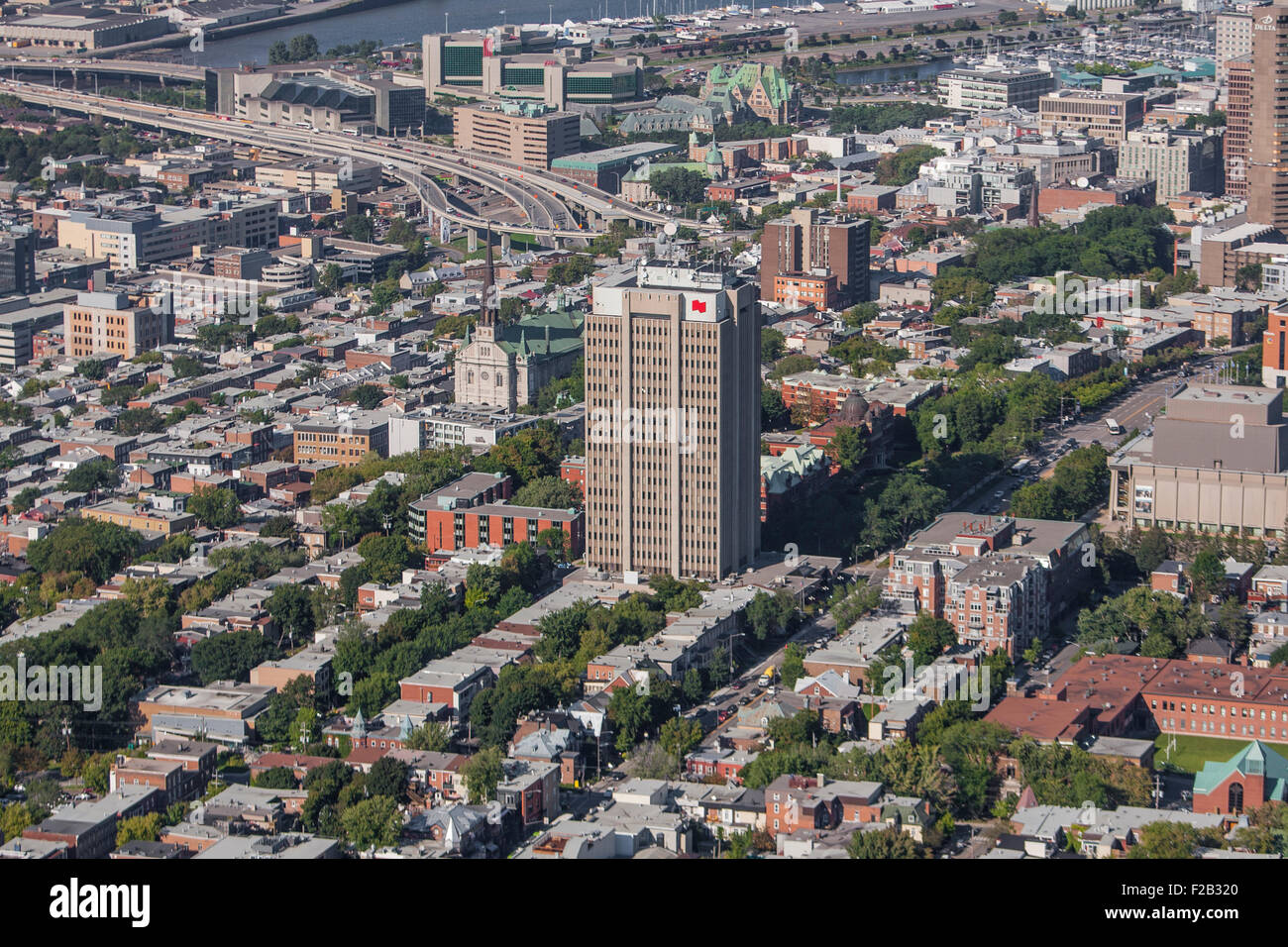 Quartier Saint-Jean-Baptiste de Québec est représentée dans cette photo aérienne Banque D'Images