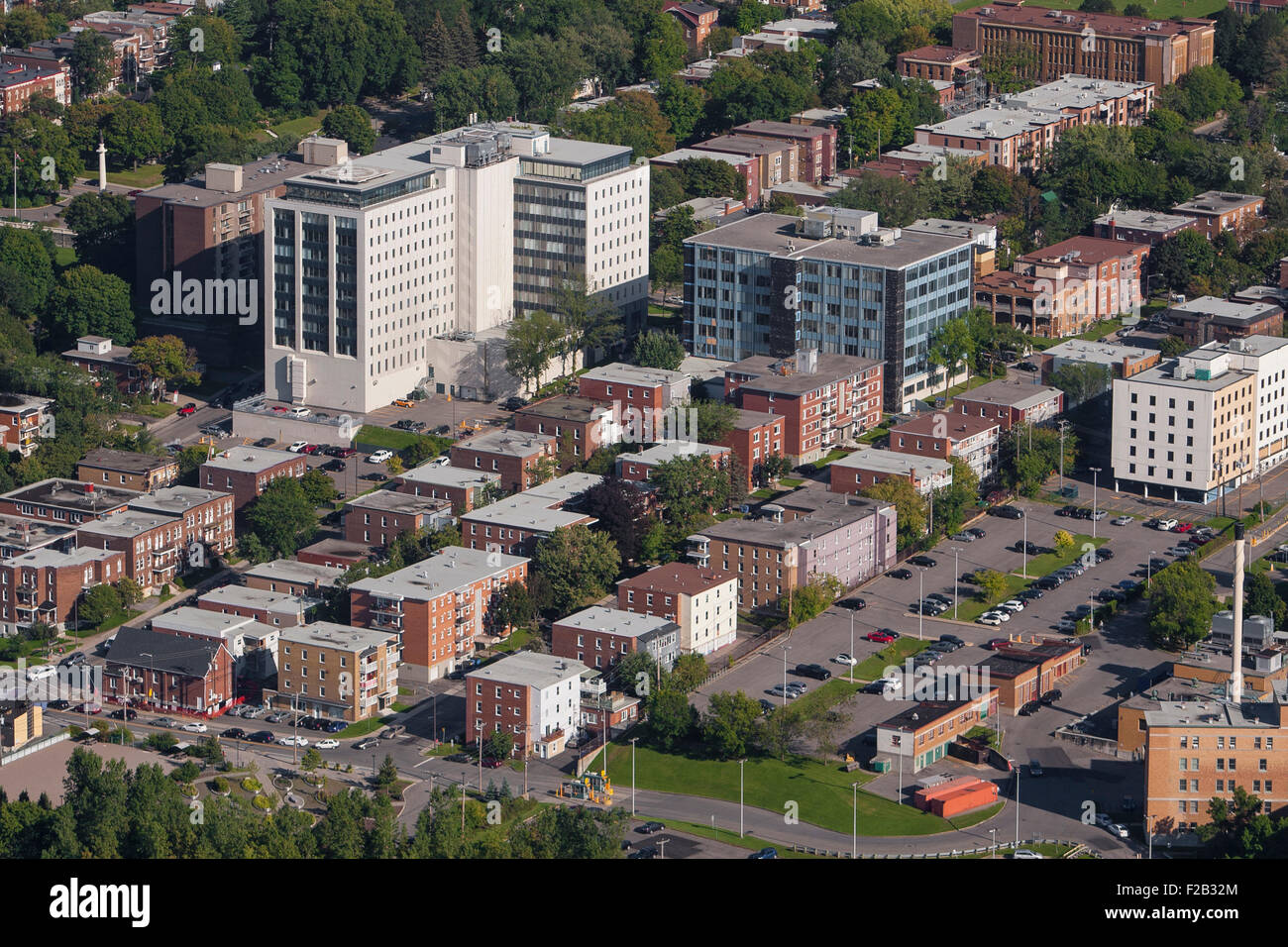 Québec centre-ville de Saint Sacrement est représentée dans cette vue aérienne de la ville de Québec Banque D'Images
