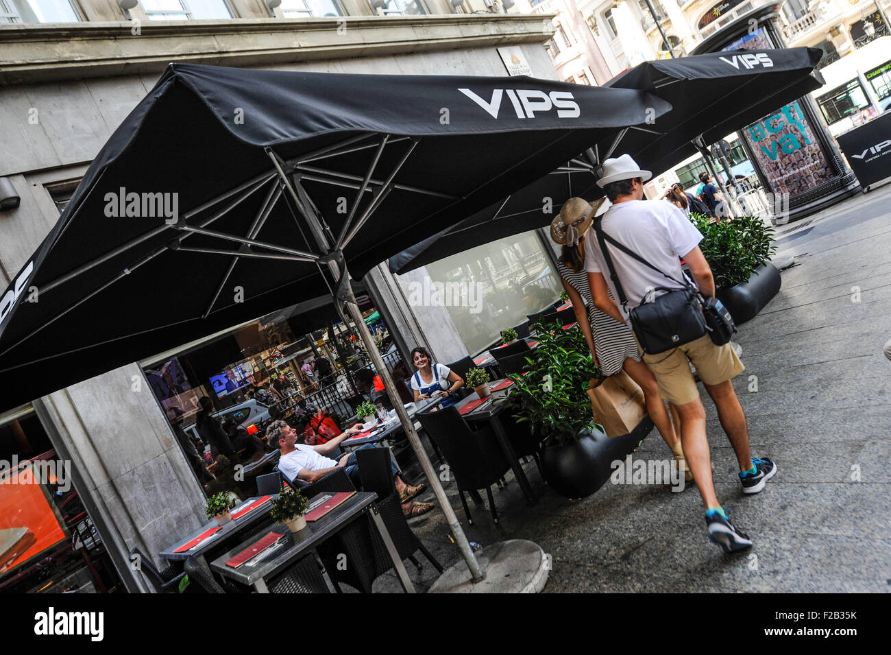 Restaurant de la chaîne des VIP à Madrid- restaurant de cadena VIP Banque D'Images