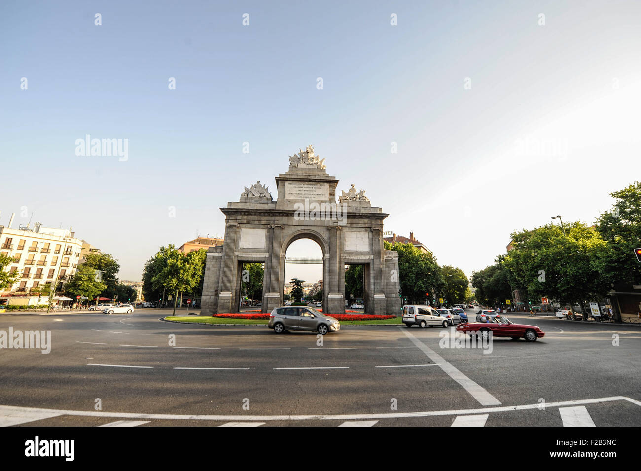 La porte d'Alcalá- la centre de Alcalá Banque D'Images