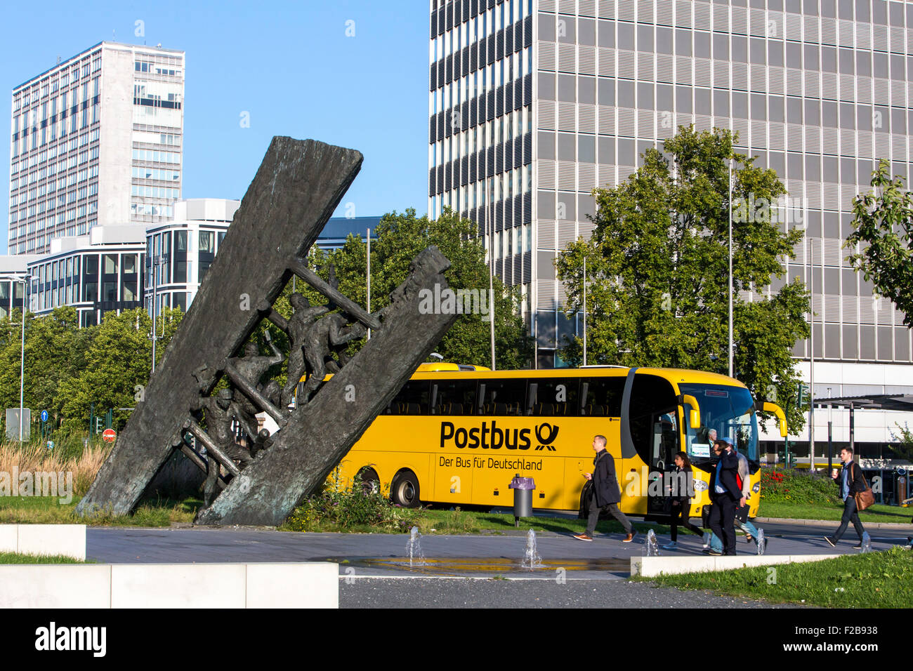 Station de bus pour les lignes de bus longue distance, Essen, Allemagne Banque D'Images