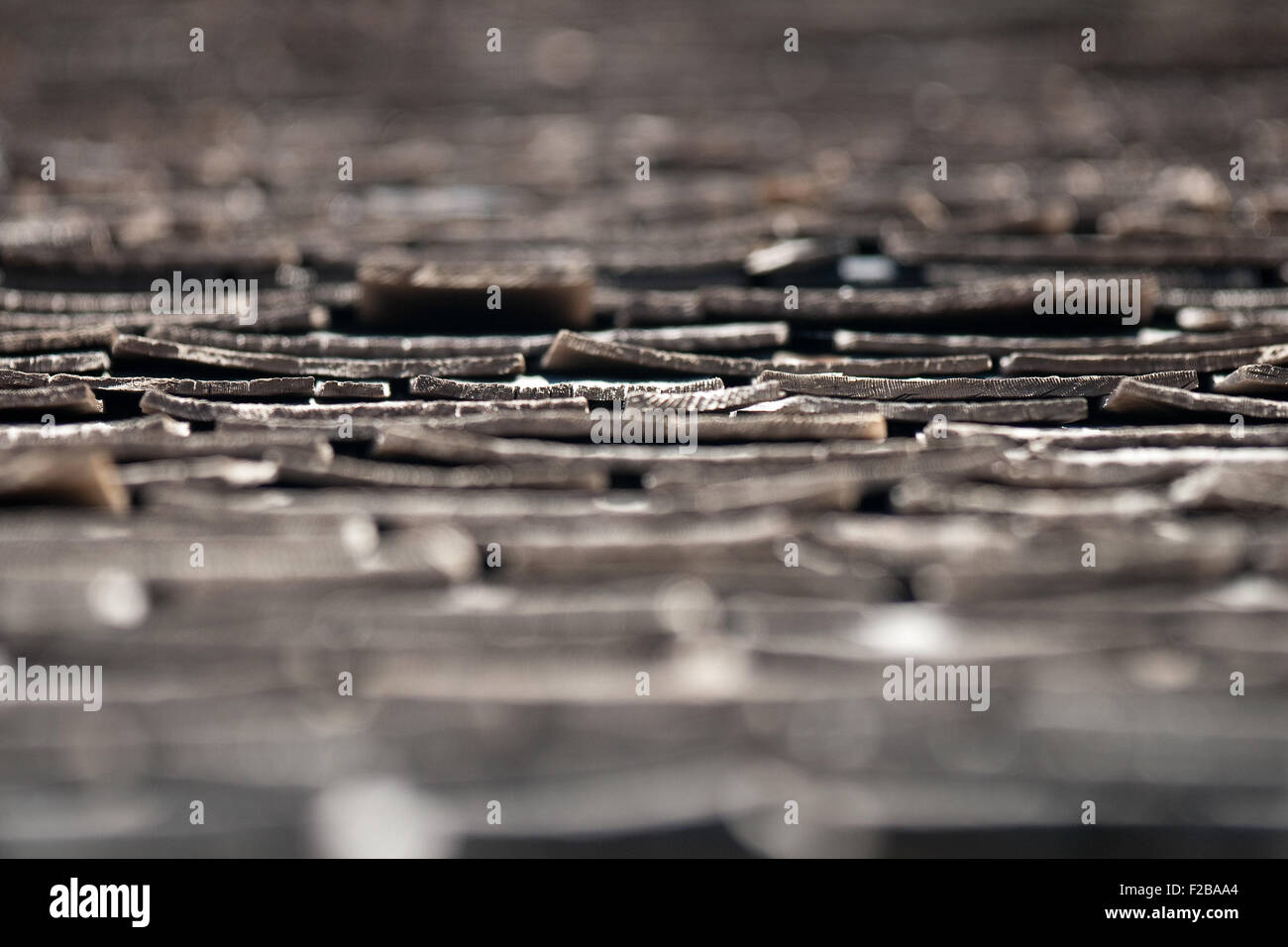 Détails de tuiles, Bodie, ville fantôme de Bodie State Historic Park, Mono County, Californie, USA Banque D'Images