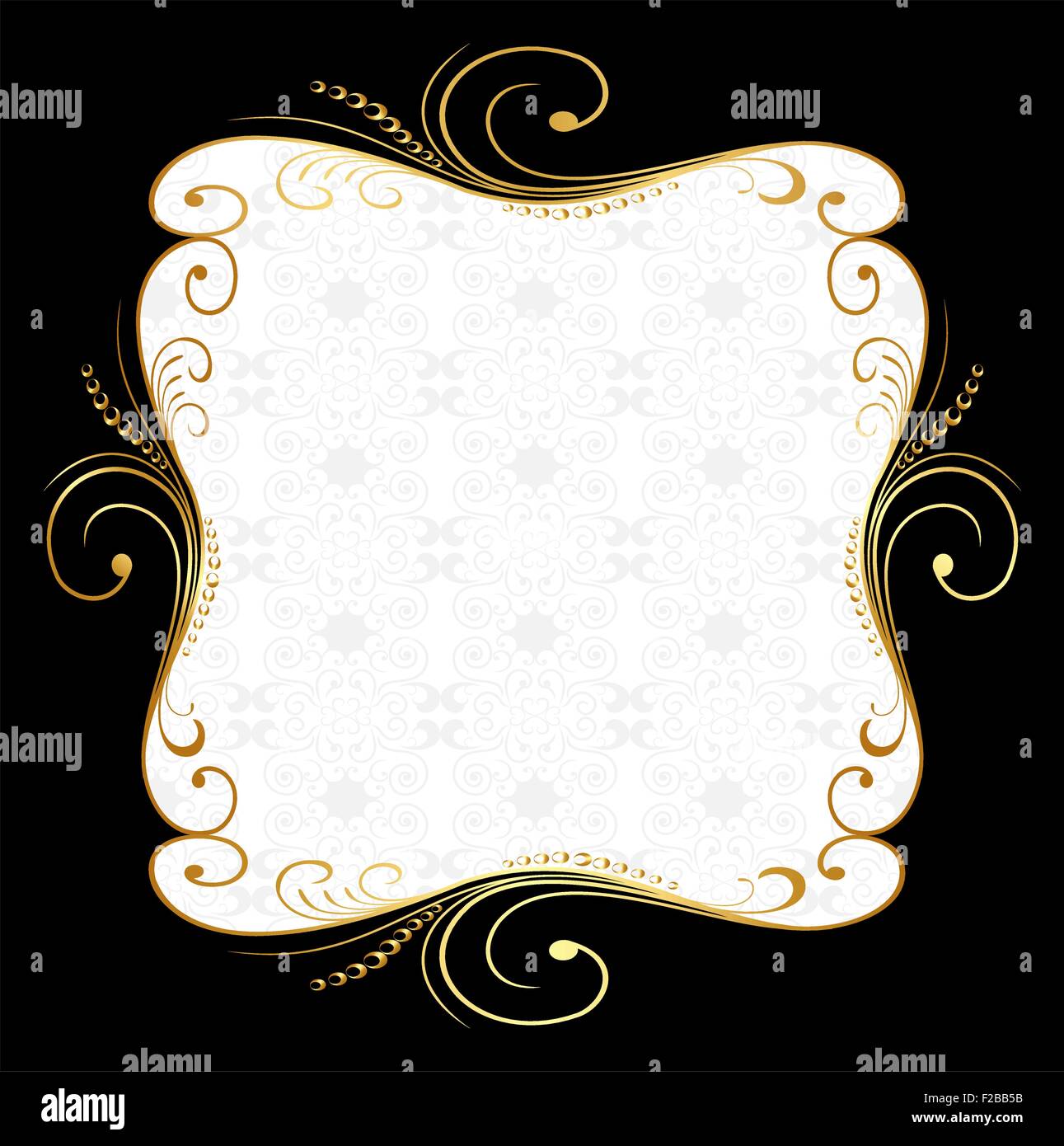 Golden floral frame Illustration de Vecteur