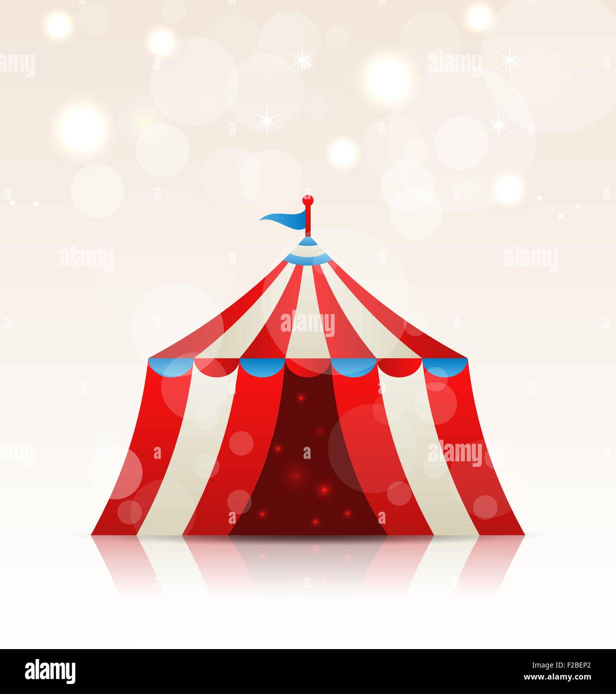 Bande de cirque tente de divertissement ouvert Illustration de Vecteur