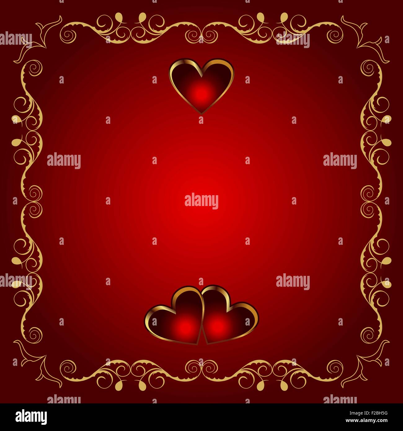 Carte de voeux Saint Valentin avec coeur Illustration de Vecteur