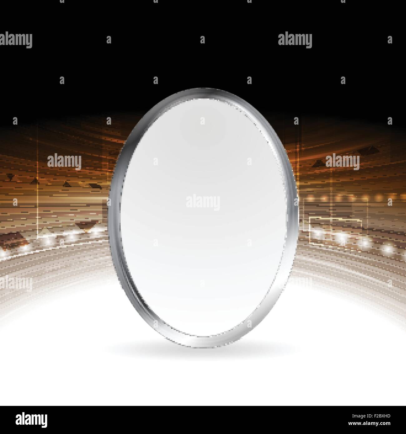 Tech résumé fond métallique avec ellipse. Conception vectorielle Illustration de Vecteur