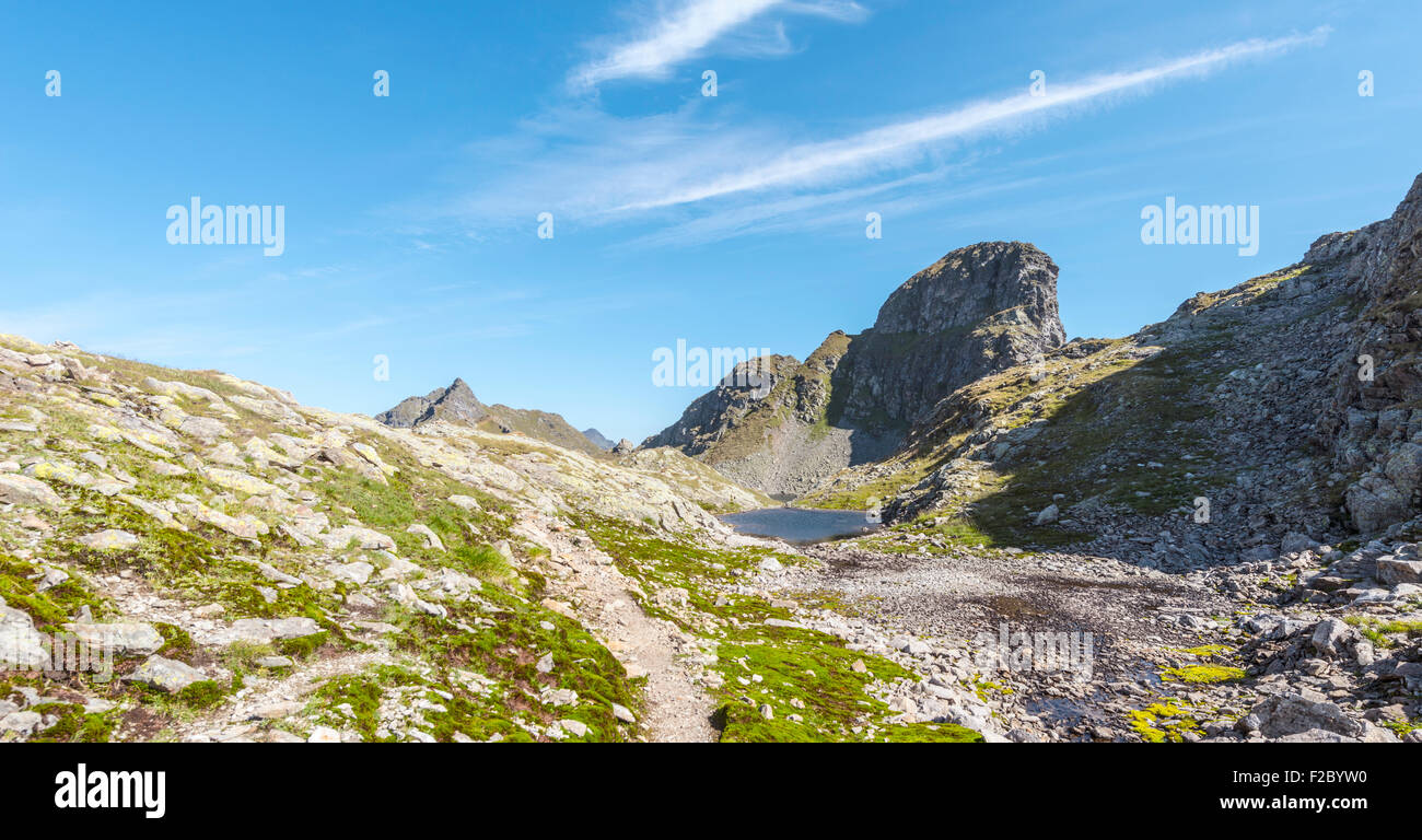 Les petits lacs de montagne, dans Klaffersee Klafferkessel supérieure, Greifenberg, Bredene, Alpes, Styrie, Autriche Banque D'Images