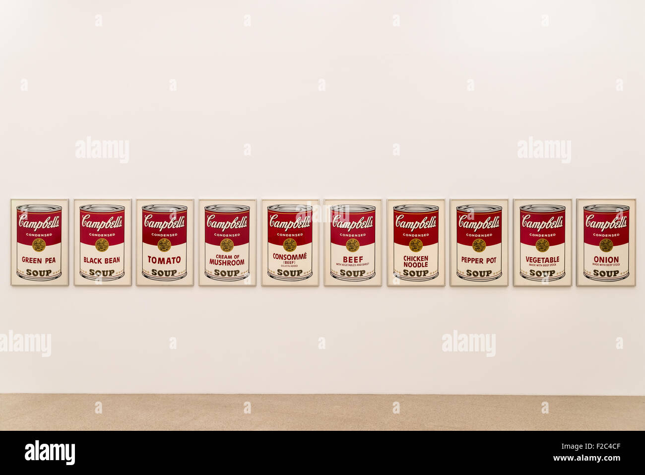 Vienne, AUTRICHE - août 06, 2015 : Campbell Soup Can est une sérigraphie 1968 Peinture de l'artiste pop américain Andy Warhol. Banque D'Images