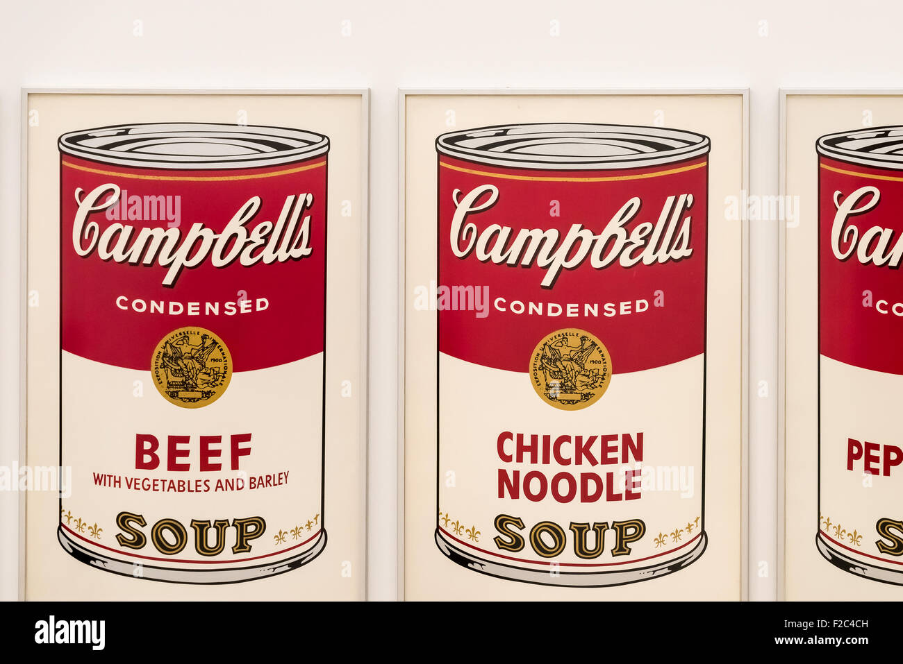 Vienne, AUTRICHE - août 06, 2015 : Campbell Soup Can est une sérigraphie 1968 Peinture de l'artiste pop américain Andy Warhol. Banque D'Images