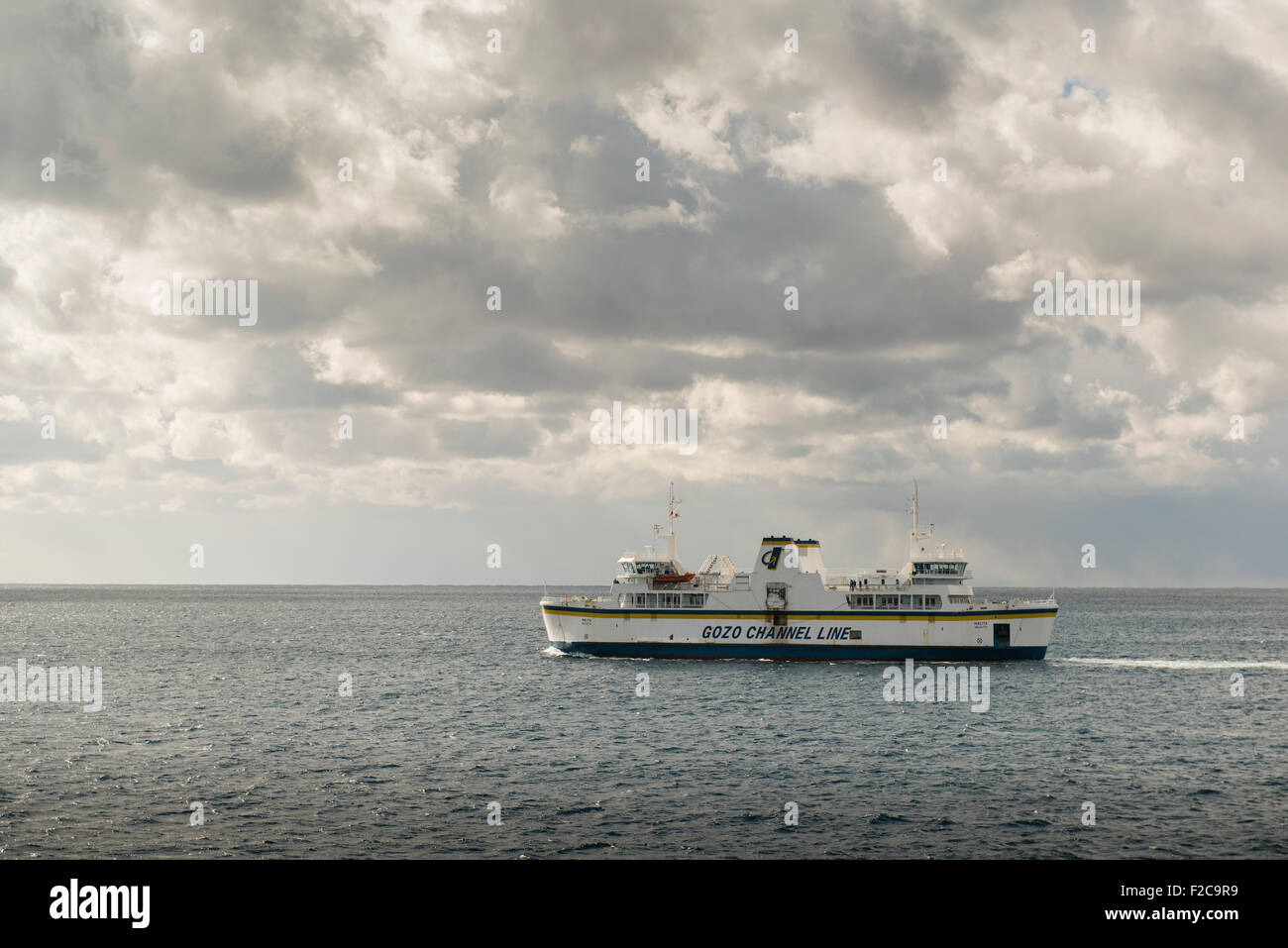 Malte, 31 décembre 2014 sur le bateau pour la petite île de Gozo. Kees Metselaar Photo Banque D'Images