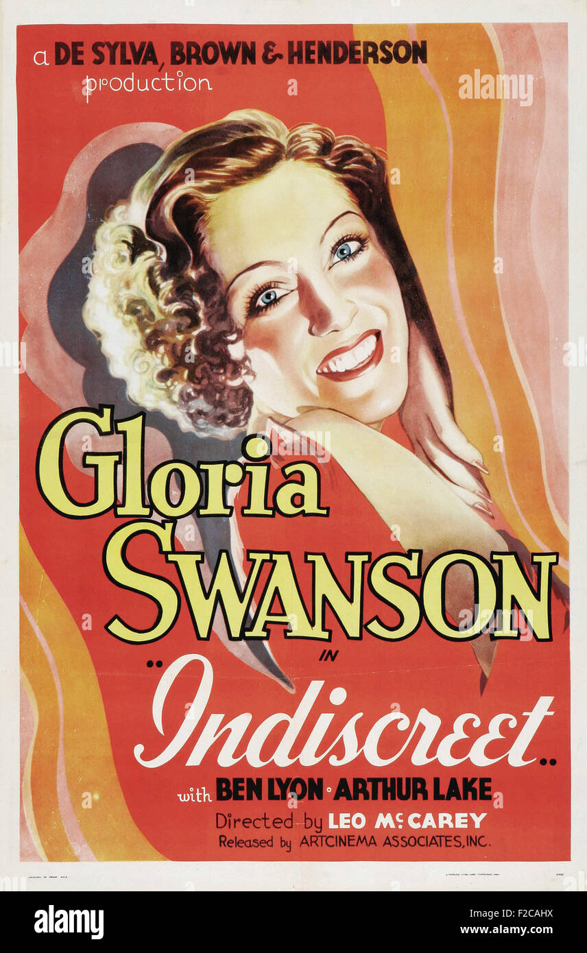 Indiscret (1931) 01 - l'affiche de film Banque D'Images