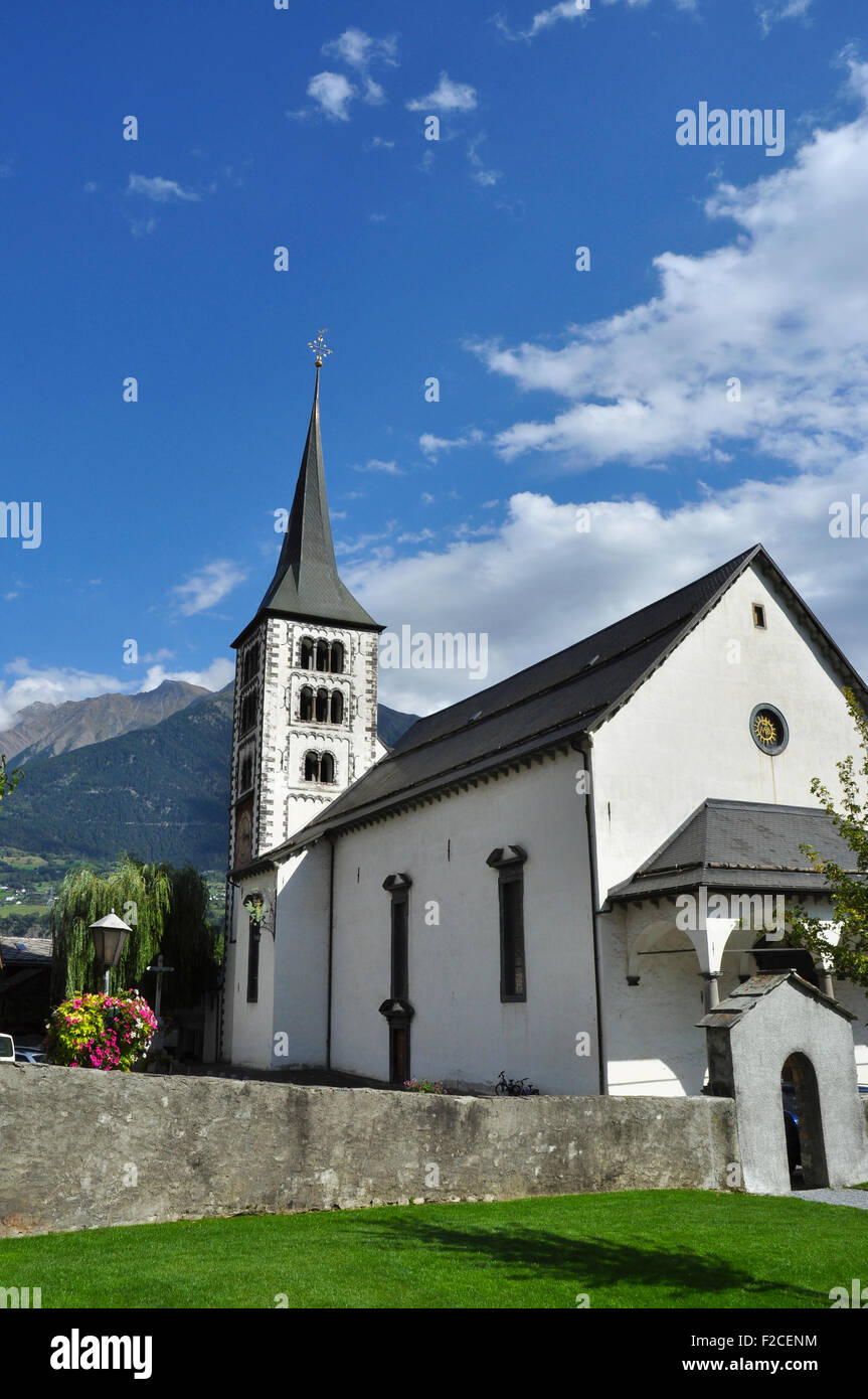 St Maurice (St Maurice) Église, Naters (près de Brig, Valais, Suisse) Banque D'Images