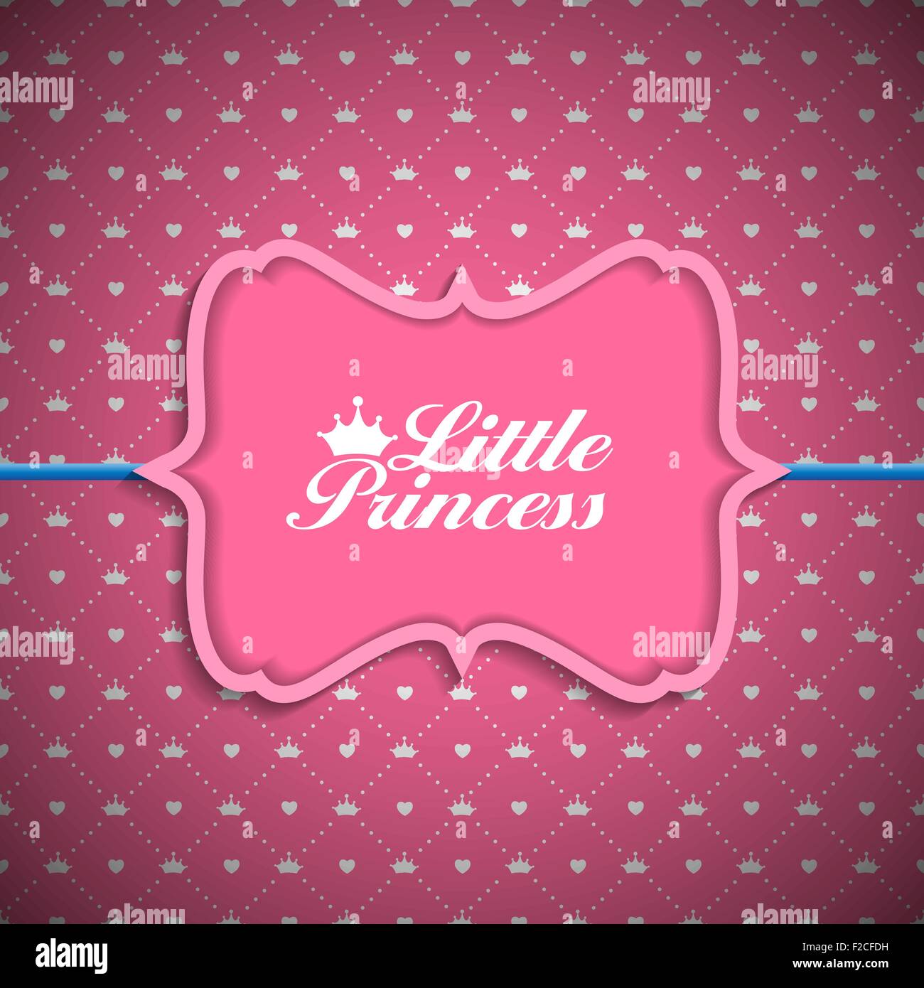 Arrière-plan de la Couronne princesse avec Vector Illustration Illustration de Vecteur