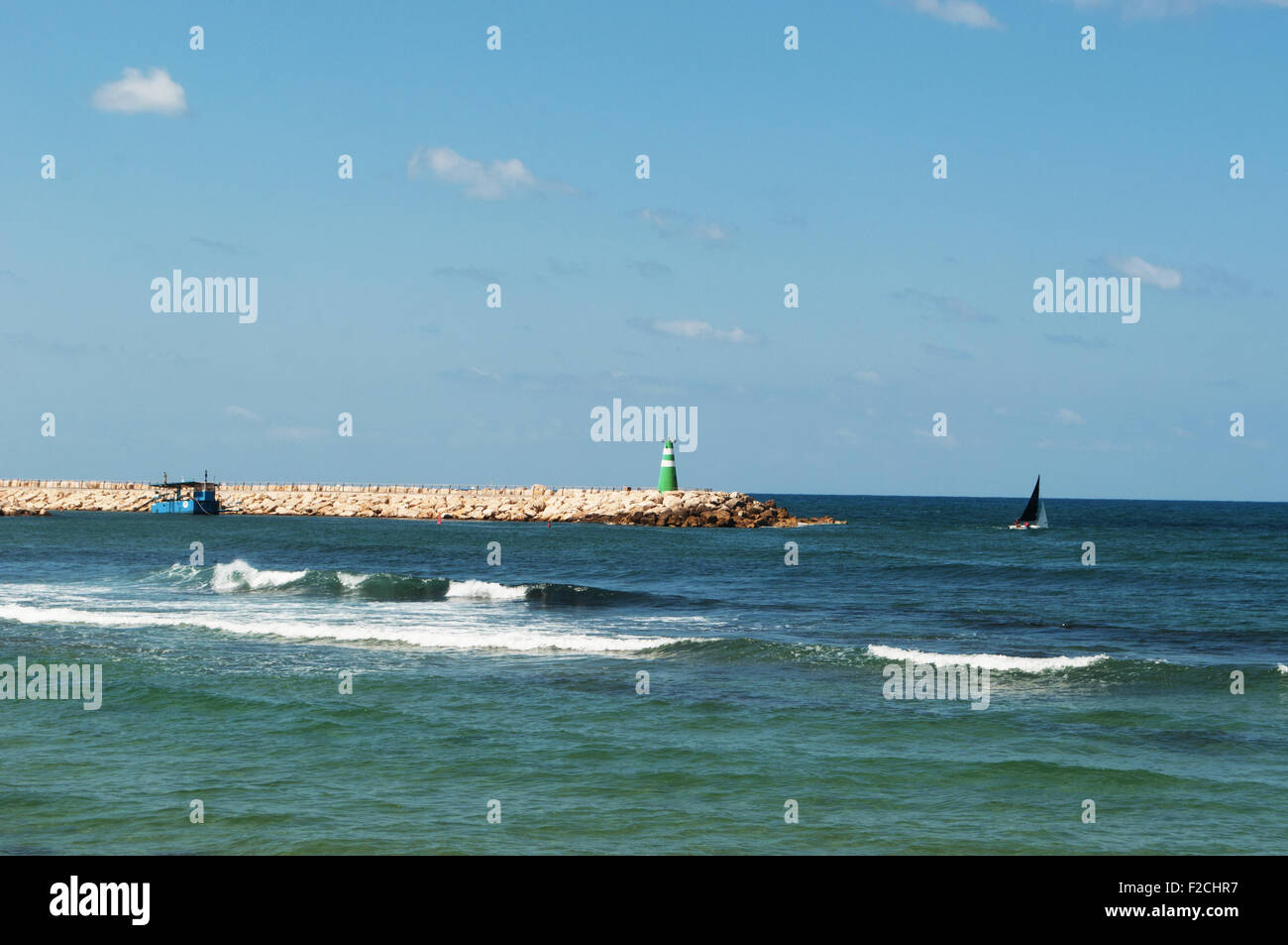 L'été à Tel Aviv, Haifa, Jaffa, Israël, Mer Méditerranée Banque D'Images
