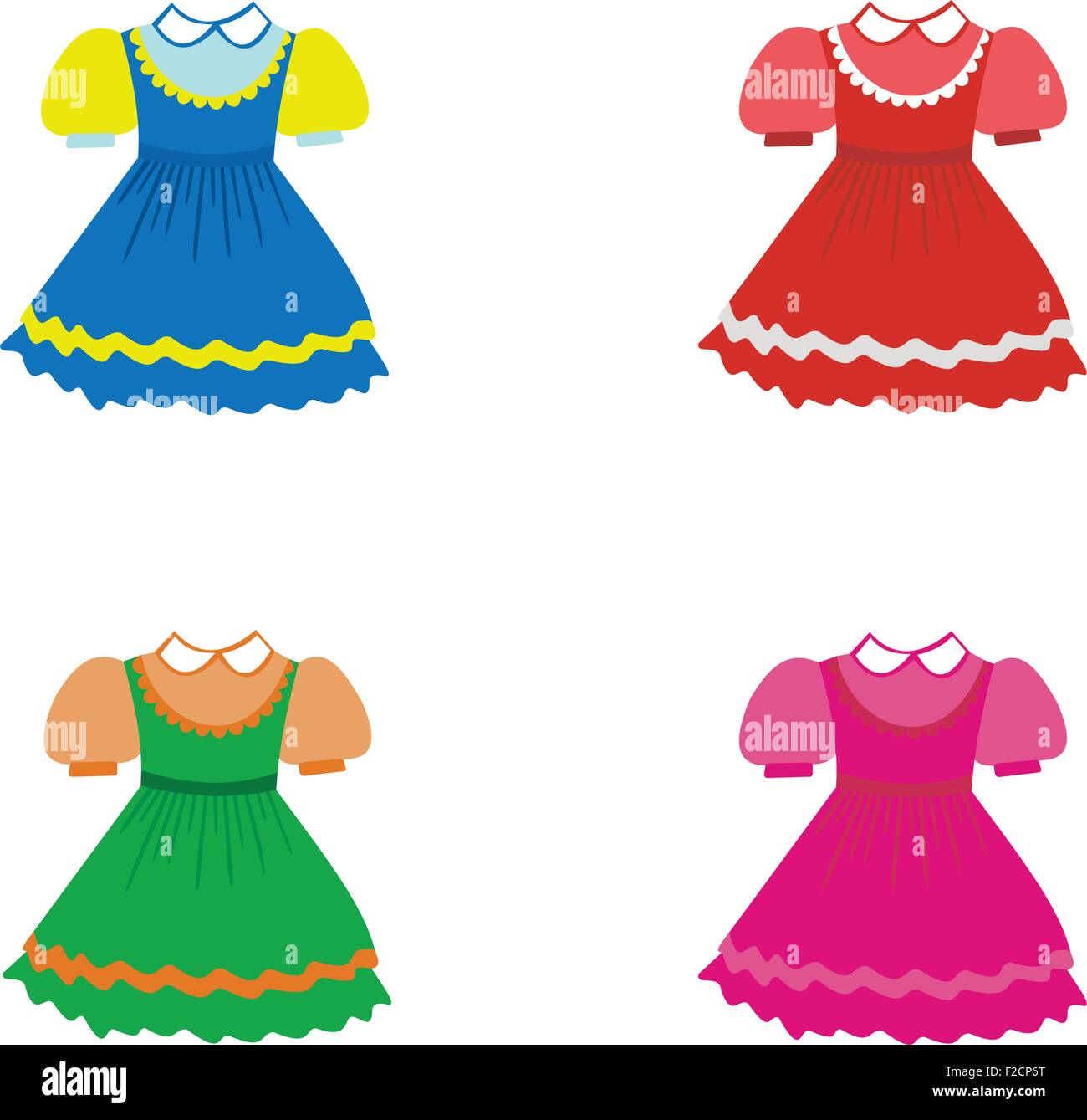 Ensemble de robes enfants Illustration de Vecteur