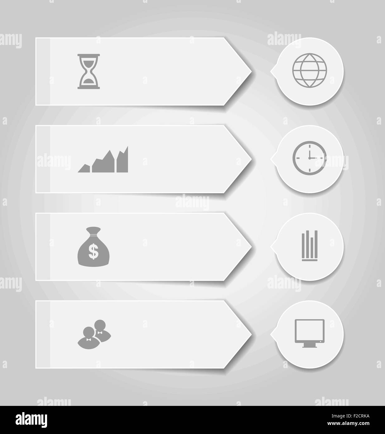 Set d'affaires moderne avec des bannières icônes infographique Illustration de Vecteur