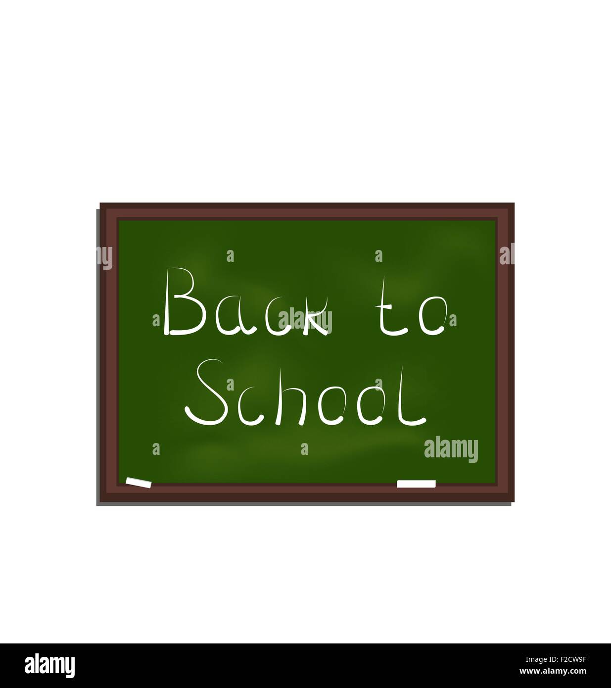 Conseil vert de l'école isolé sur fond blanc Illustration de Vecteur