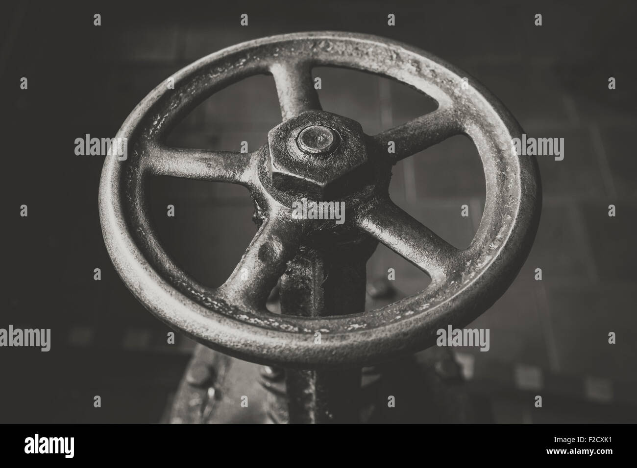 Ancien volant de valve. retro photo Banque D'Images