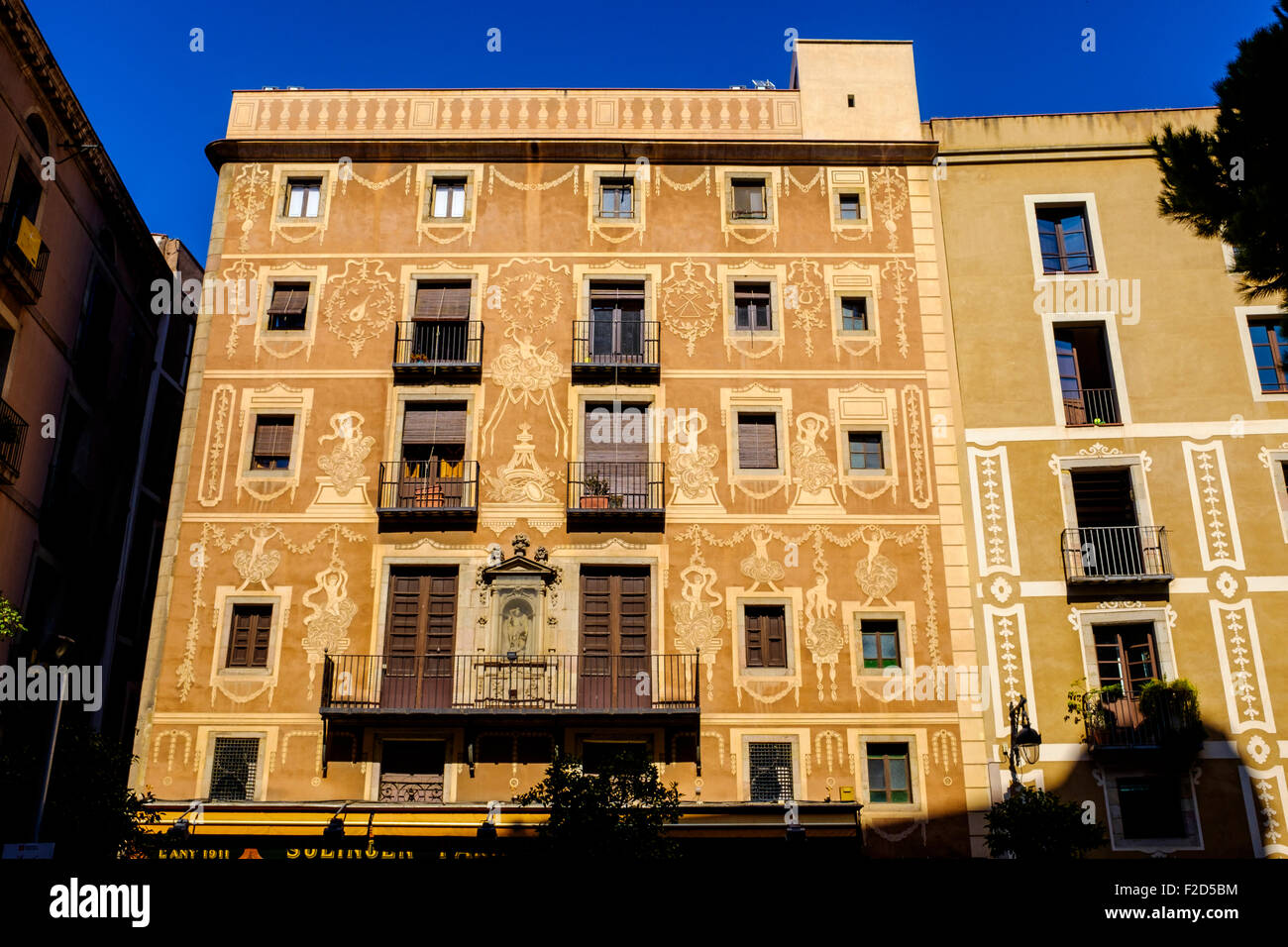 Décorées dans le quartier gothique de Barcelone, Catalogne, Espagne Banque D'Images