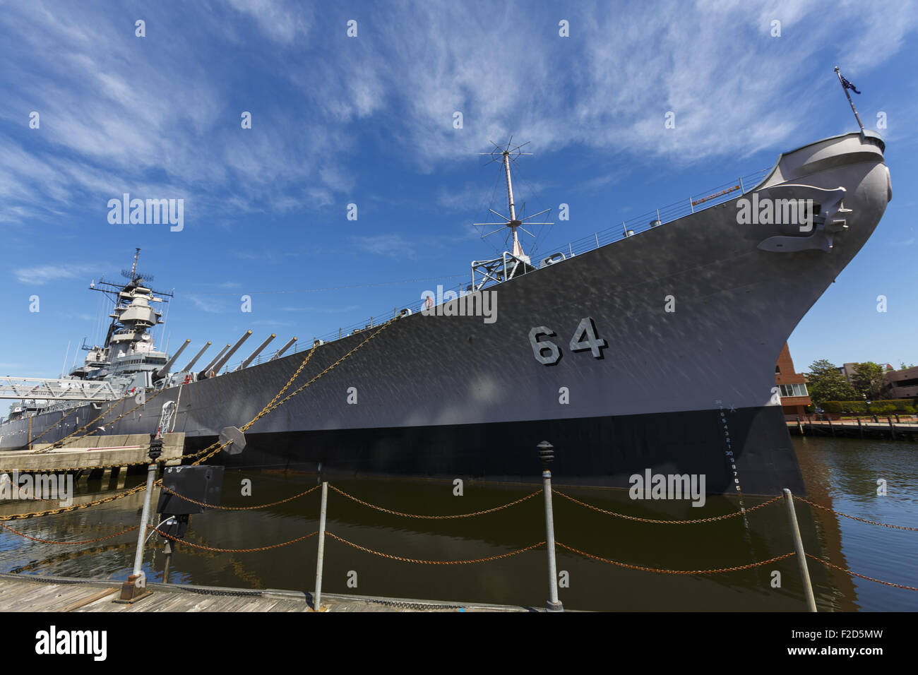 USS California (BB-64), 'Wisky' ou 'WisKy' est un cuirassé de classe Iowa museum ship Nauticus Norfolk Banque D'Images