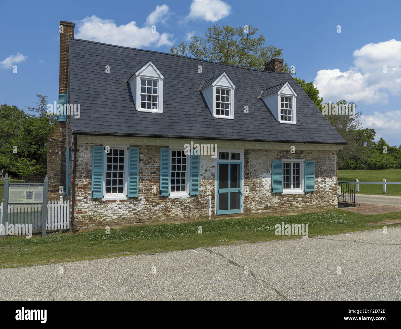 Circa 1730 Digges Cole House Historic Yorktown Banque D'Images