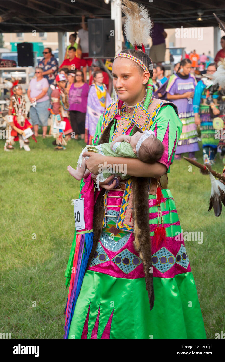 Rosebud Indian Reservation, Dakota du Sud - la tribu des Sioux de Rosebud (wacipi Powwow annuel). Banque D'Images