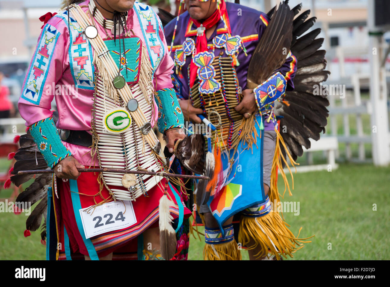 Rosebud Indian Reservation, Dakota du Sud - la tribu des Sioux de Rosebud (wacipi Powwow annuel). Banque D'Images
