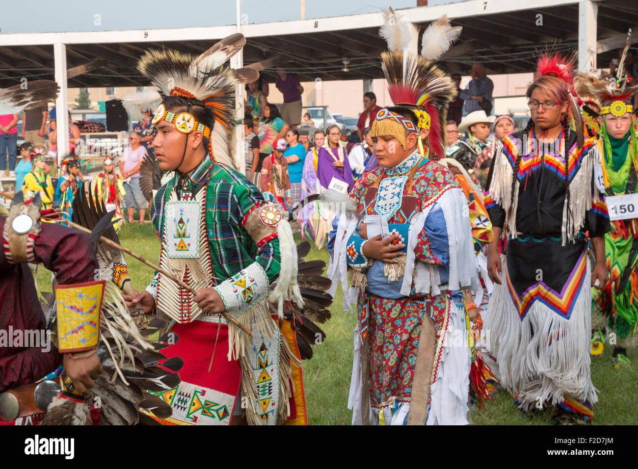 Rosebud Indian Reservation, Dakota du Sud - la tribu des Sioux de Rosebud (wacipi Powwow annuel). Banque D'Images
